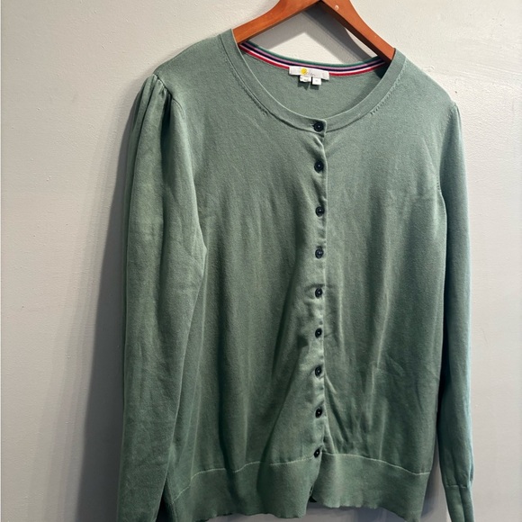 Boden Sage Green Button-Up Cardigan cottagecore fall country office casual - Picture 16 of 16